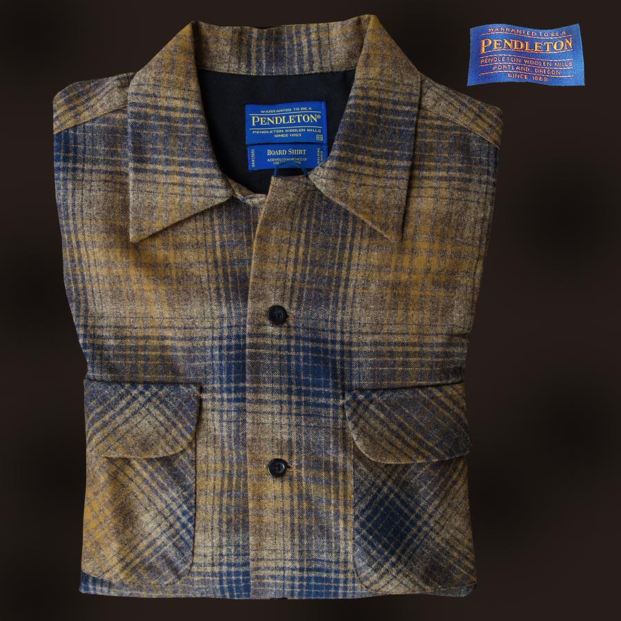 ペンドルトン ウールシャツ ボードシャツ ブルー・ブラウンXS/Pendleton Board Shirt
