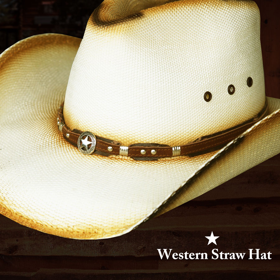 画像: ローンスター ウエスタン ストローハット（ナチュラル）/Western Straw Hat