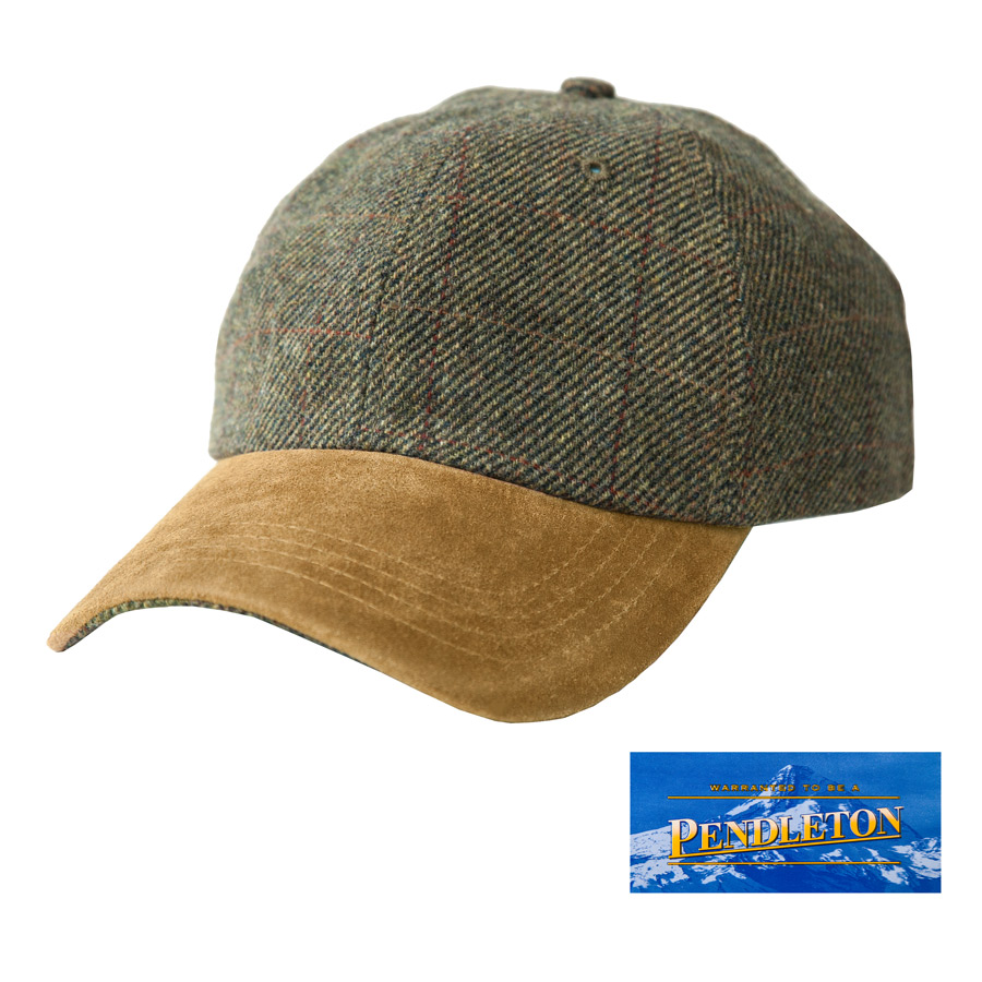 ペンドルトン レザー メリノウール キャップ/Pendleton Merino Wool Suede Cap