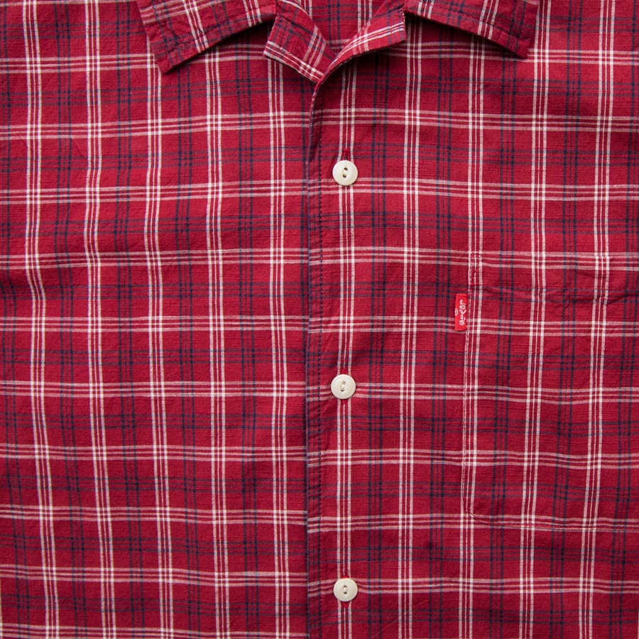 画像: リーバイス 半袖 シャツ（レッド・ネイビー・ホワイト）/Levi's Plaid Shortsleeve Shirt 