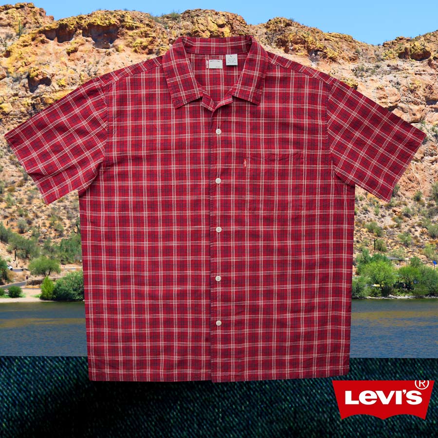 画像: リーバイス 半袖 シャツ（レッド・ネイビー・ホワイト）/Levi's Plaid Shortsleeve Shirt 
