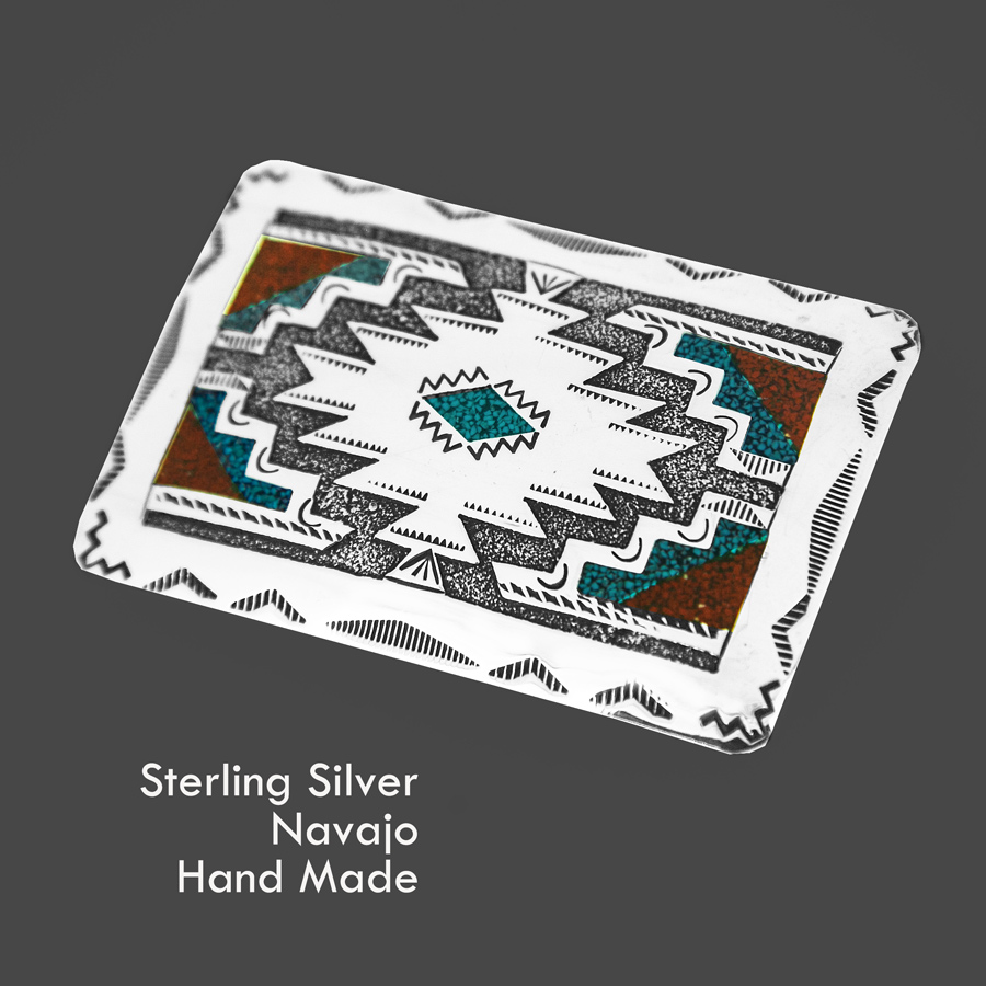 画像: アメリカインディアン ナバホ族 シルバー ハンドメイド ベルト バックル/Navajo Handmade Belt Buckle