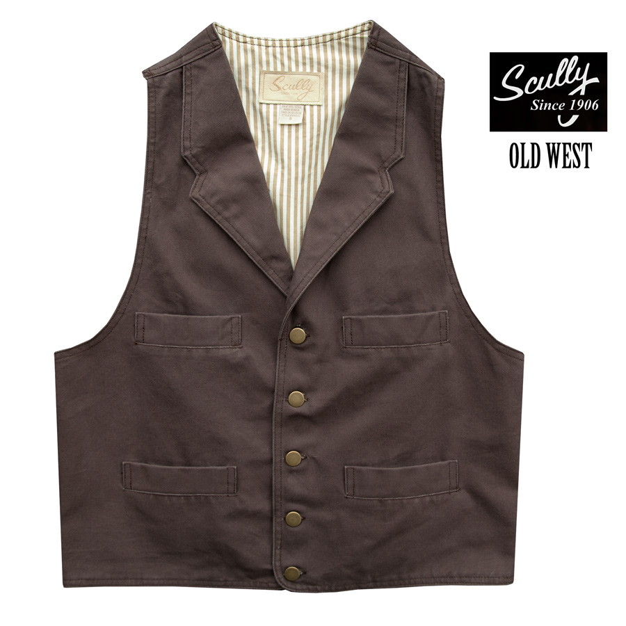 画像: スカリー キャンバス ベスト（ウォールナット）/Scully Canvas Vest (Walnut)