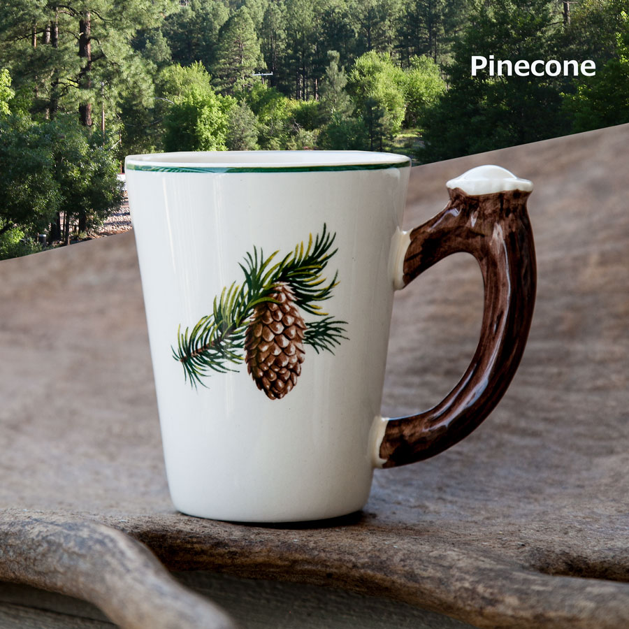 画像3: 鹿の角 エルク&パインコーン マグカップ（2個セット）/Elk&Pinecone Mug Cup(Set of Two)