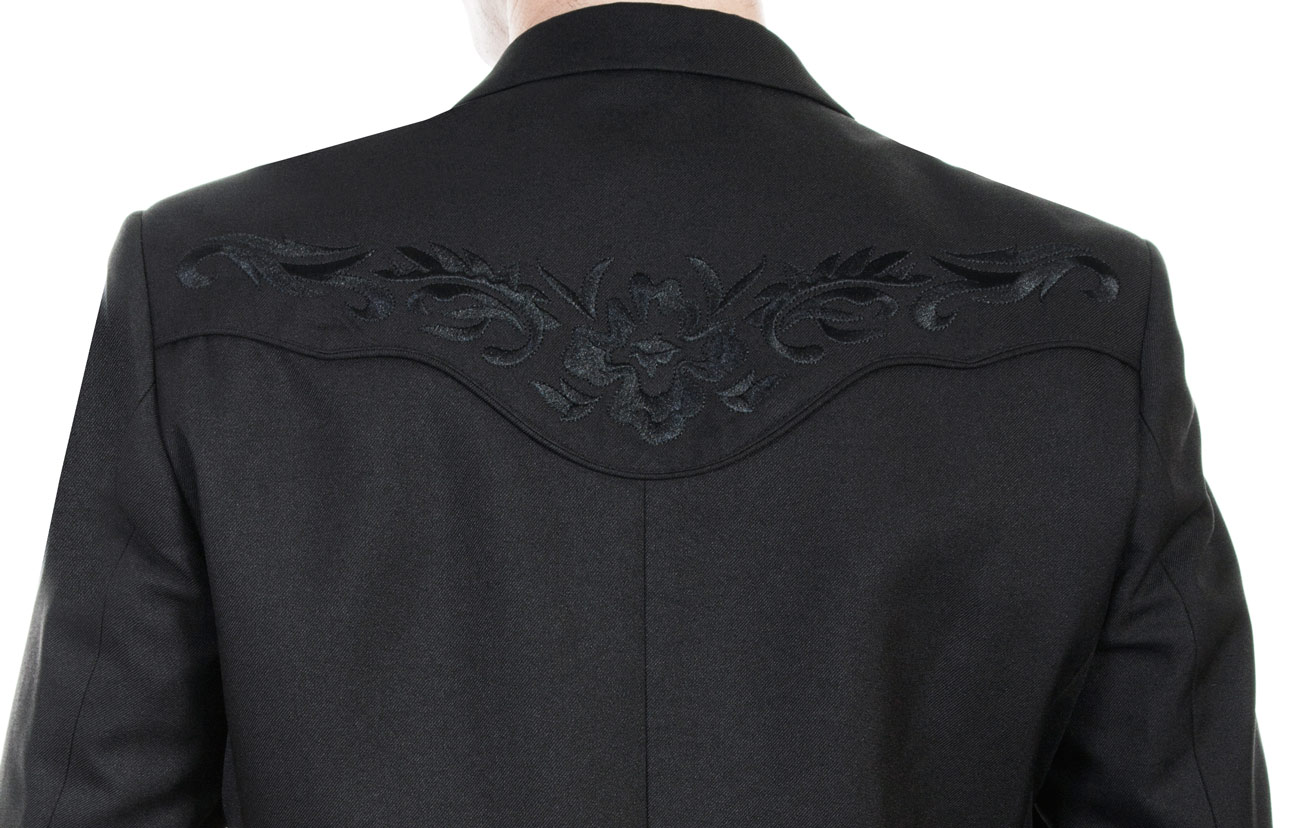 画像: スカリー ブラック フローラル刺繍 ウエスタン ジャケット・ブレザー（ブラック）/Scully Floral Embroidery Blazer(Black) 