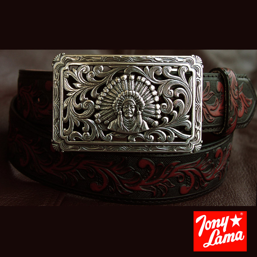 TONY LAMA Western Design Leather Belt