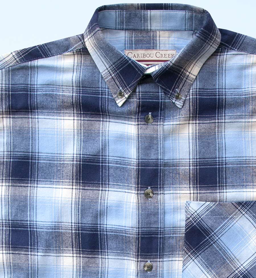 画像: フランネルシャツ（ネイビープラッド・長袖）M/Flannel Shirt(Nautical Navy Plaid)