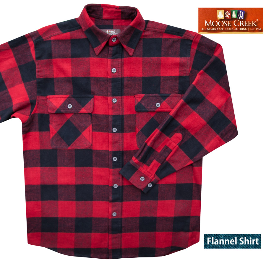 画像1: フランネル シャツ（レッド・ブラック 長袖）M（身幅58cm）L（身幅63cm）/Flannel Shirt(Rob Roy Red Plaid)