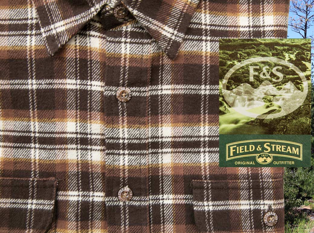 画像4: フランネル シャツ（ブルー・ブラック 長袖）M（身幅60cm）/Field & Stream Heavyweight Flannel Shirt