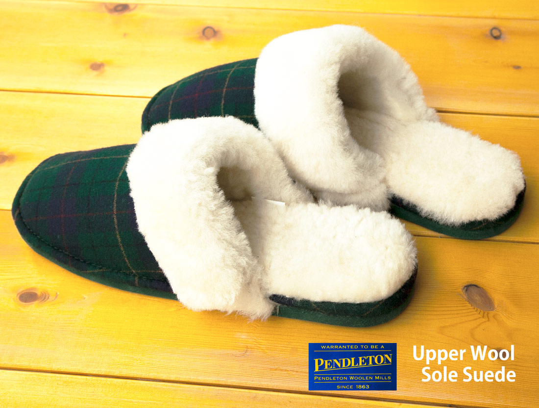 画像: ペンドルトン ウール・レザー スリッパ（レジスタード タータン・レディース）/Pendleton Slipper(Registered Tartan/Women's)