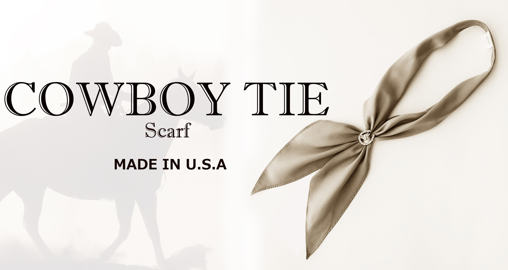 画像: アメリカンカウボーイタイ ウエスタン ネックスカーフ（シャイニー ゴールド）/Cowboy Tie/Western Neck Scarf(Gold)