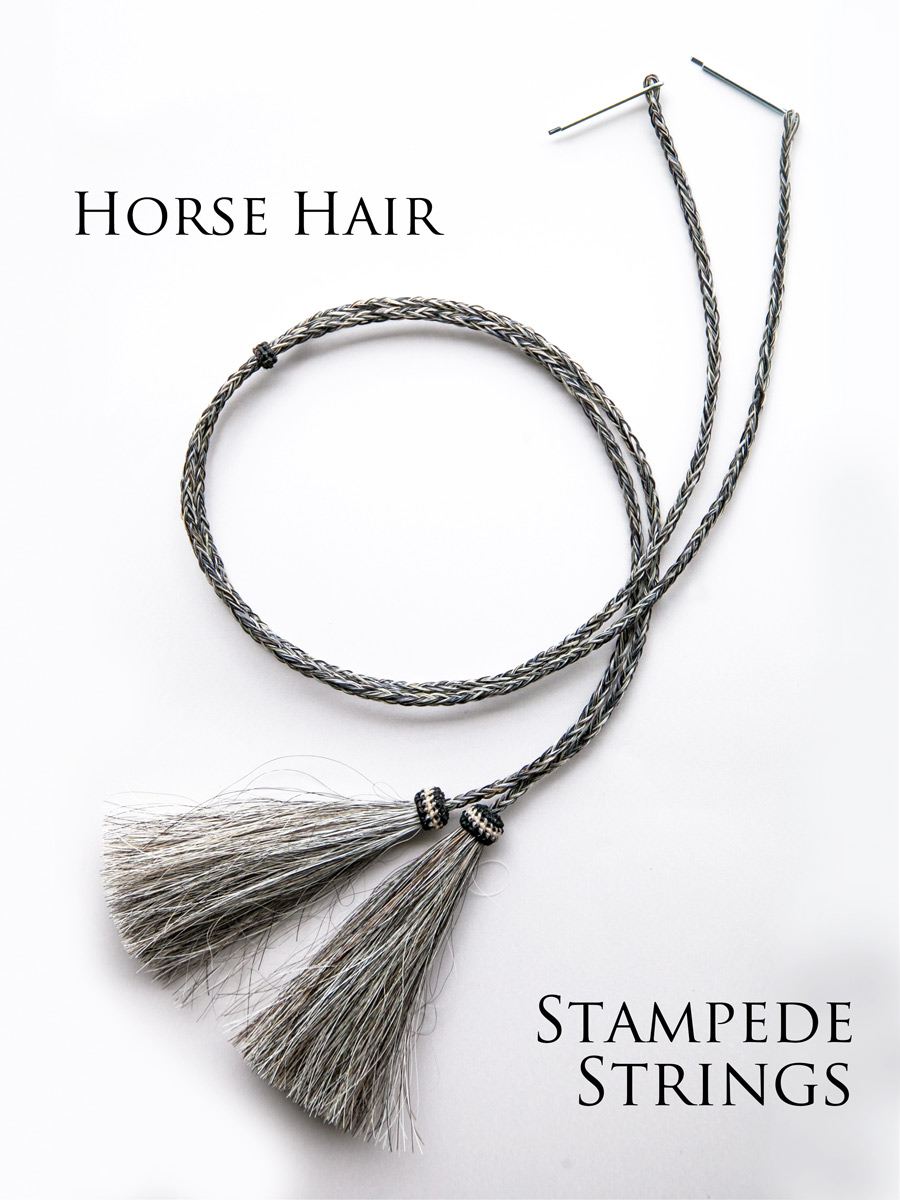 画像: ホースヘアー 馬毛 スタンピード ストリングス グレー(ハット用あごひも)/Horse Hair Stampede Strings