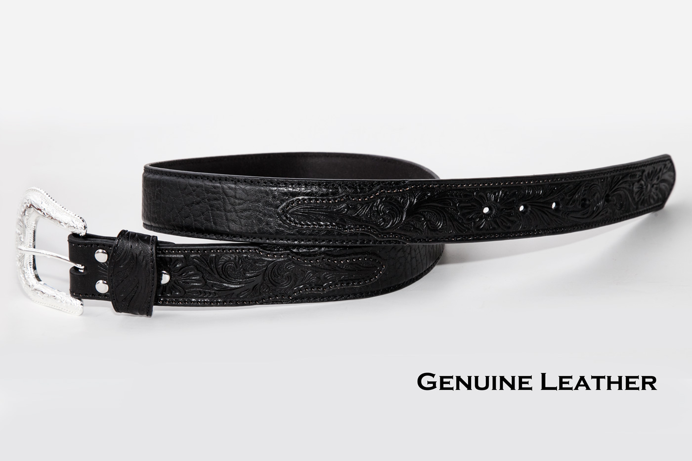 画像: ノコナ ブラック ベーシックスタイル ウエスタン ベルト /Nocona Western Leather Belt(Black)