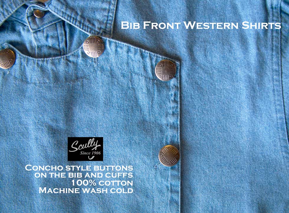 画像3: スカリー ウエスタン ビブフロント キャバルリーシャツ（長袖/ナチュラル）/Scully Range Wear Bib Front Shirt Natural(Men's)