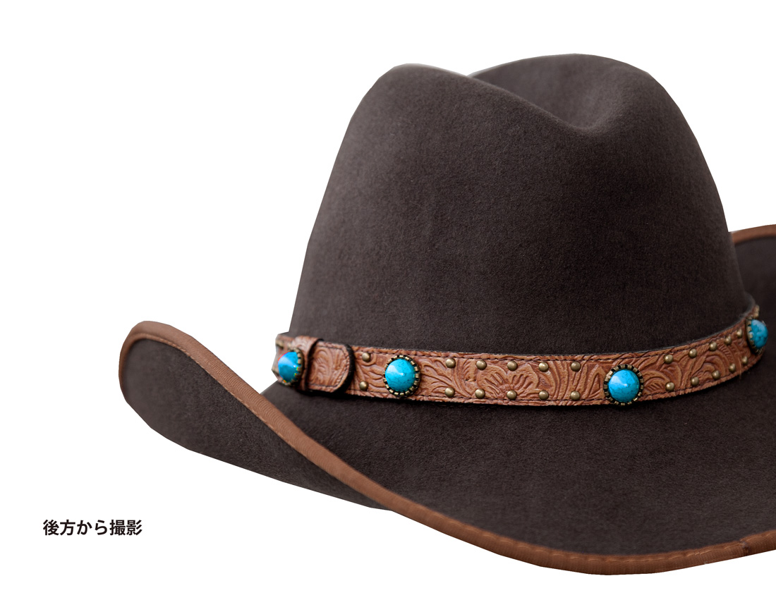 画像: ブラウン&ターコイズ クラッシャブル ウール フェルト ハット/Crushable Wool Felt Hat(Brown/Turquoise)