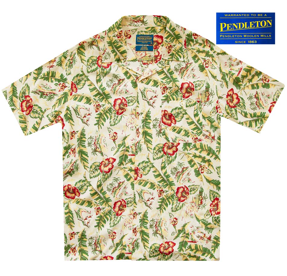 画像: ペンドルトン リゾート シャツ（半袖・ハイビスカスフローラル）ラージサイズあり/Pendleton Short Sleeve Shirt