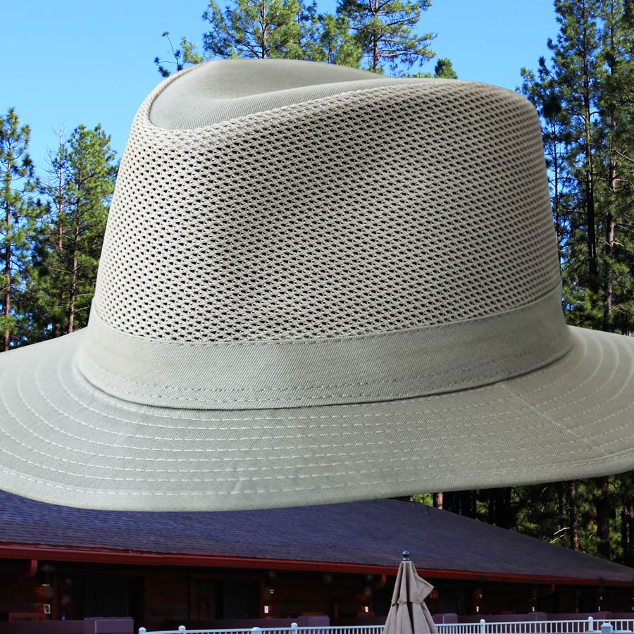 画像: DPC ドーフマン パシフィック メッシュクラウン サファリ ハット（カーキ）/Dorfman Pacific Mesh Crown Safari Hat(Khaki)