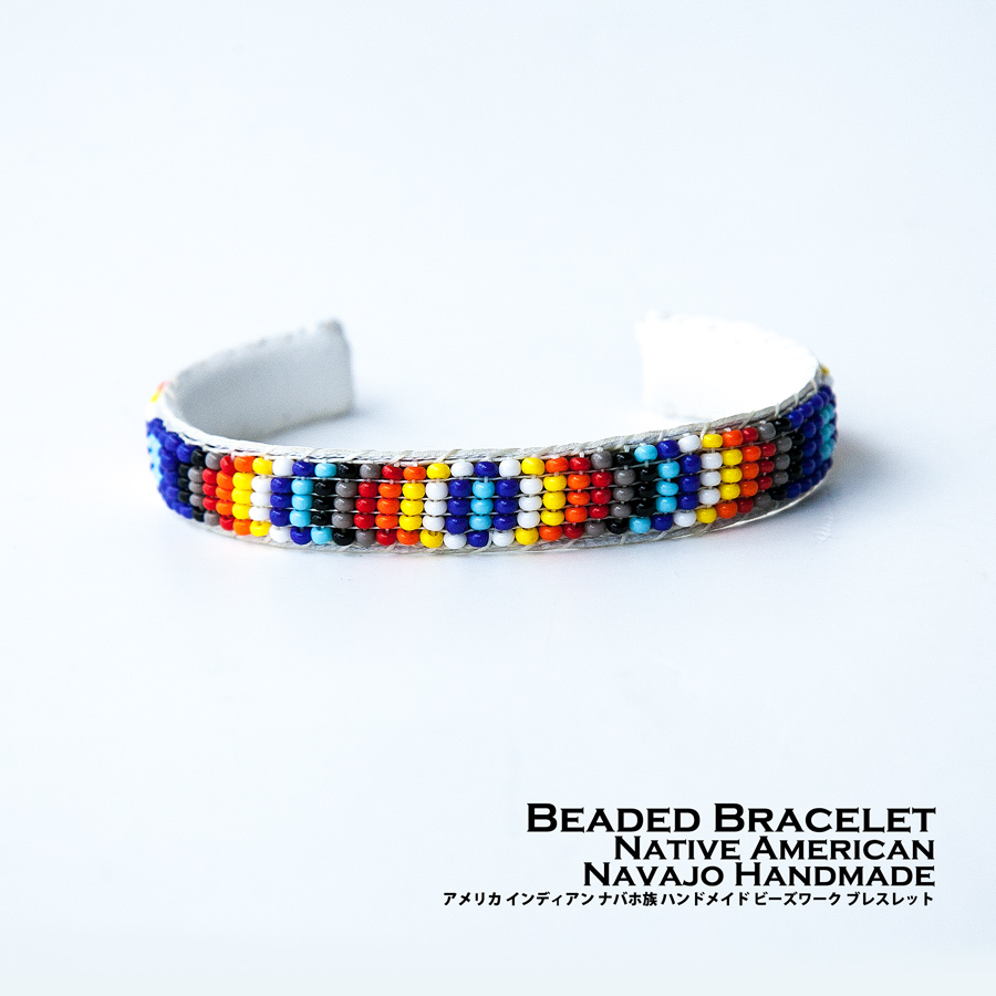 ナバホ ビーズ ブレスレット ビーズワーク バングル・ ハンドメイド インディアンジュエリー/Native American Navajo  Beaded Bracelet