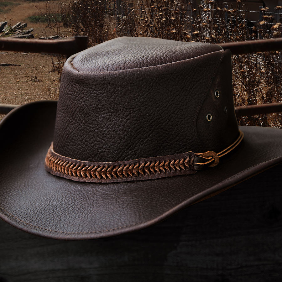 画像: レザーバンド ビンテージ レザー ハット（ブラウン）XL（59cm〜61cm）/Leather Hat(Brown)