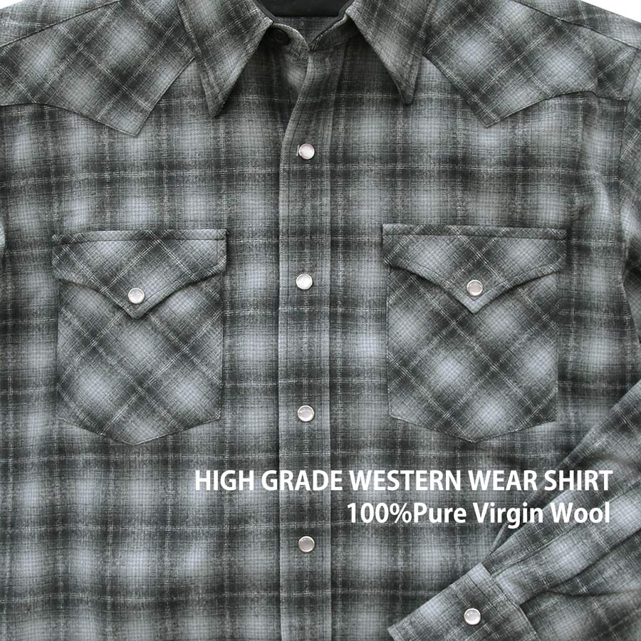 画像: ペンドルトン ウエスタンシャツ チャコール オンブレ 大きいサイズ XXL（身幅約71cm）/Pendleton High Grade Western Shirt (Charcoal Ombre)