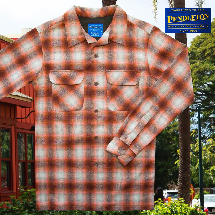 【70s】pendleton ウールジャケット ボードシャツ シャドー オンブレ好みそうな色彩感覚をもつ逸品