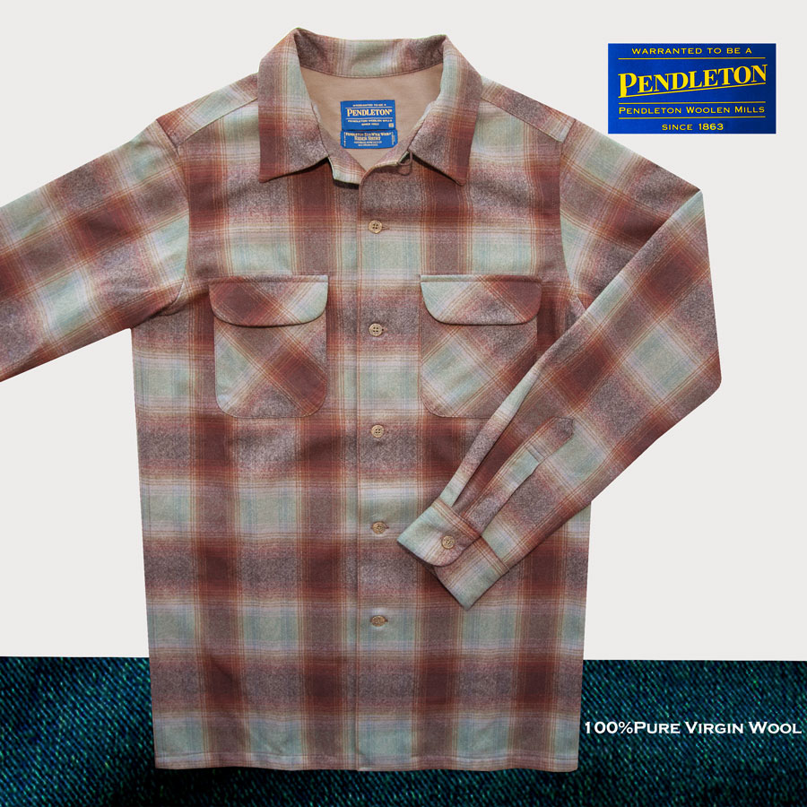 画像1: ペンドルトン ウールシャツ ビンテージフィット ボードシャツ ブラウン XS/Pendleton Vintage Fit Board Shirt