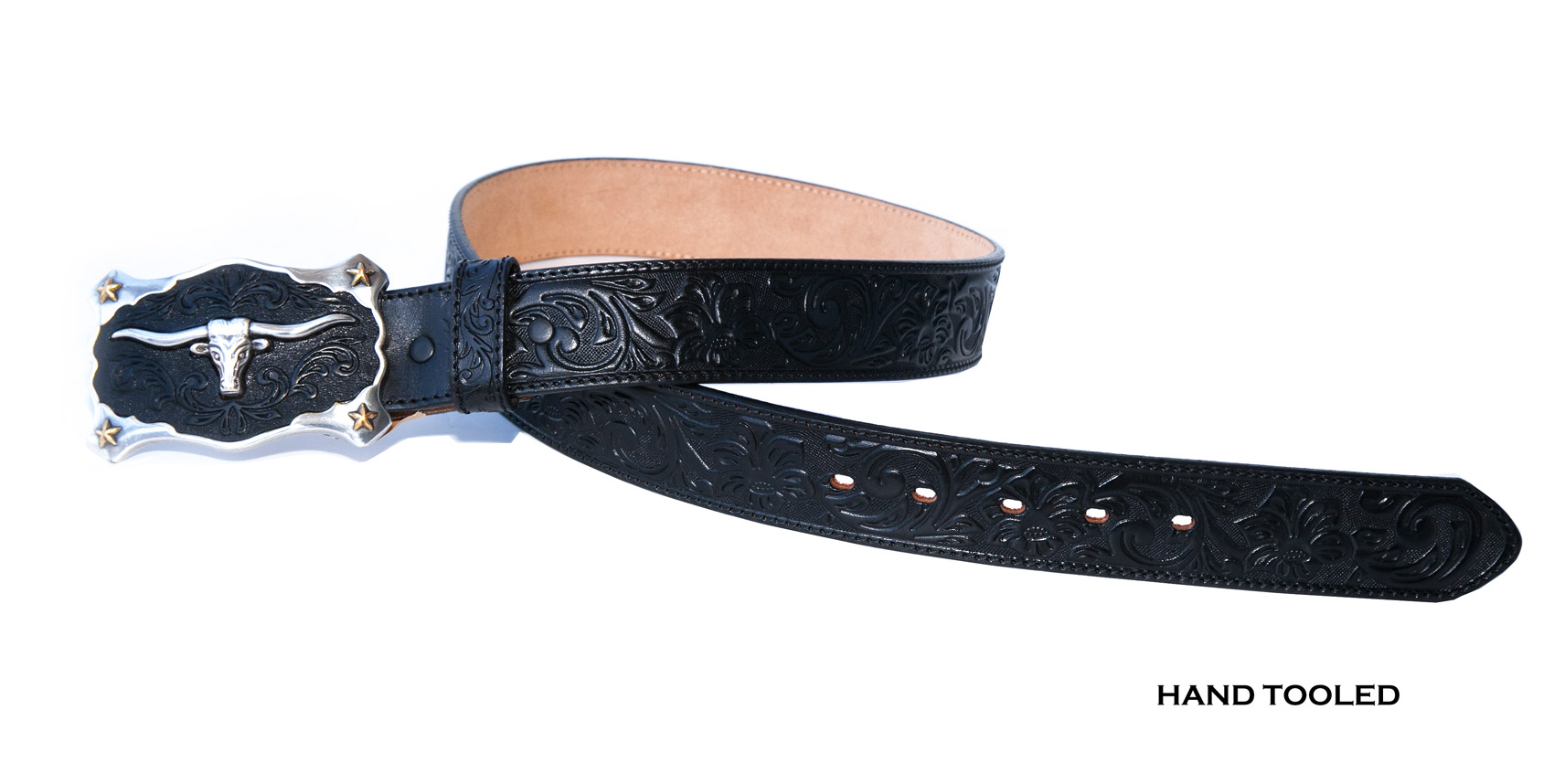 画像: ジャスティン ロングホーン ベルト（ブラック）/Justin Classic Longhorn Belt(Black)