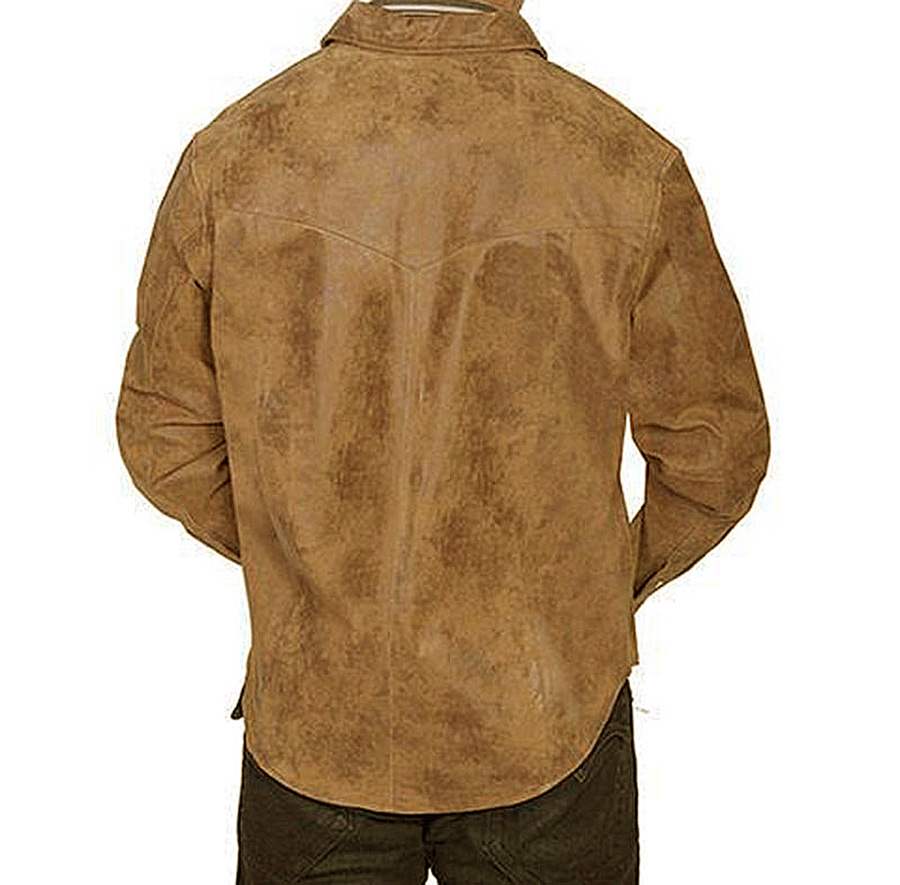 画像: スカリー フロンティア レザー シャツジャケット（メープル）/Scully Frontier Leather Shirt Jacket Maple(Men's)