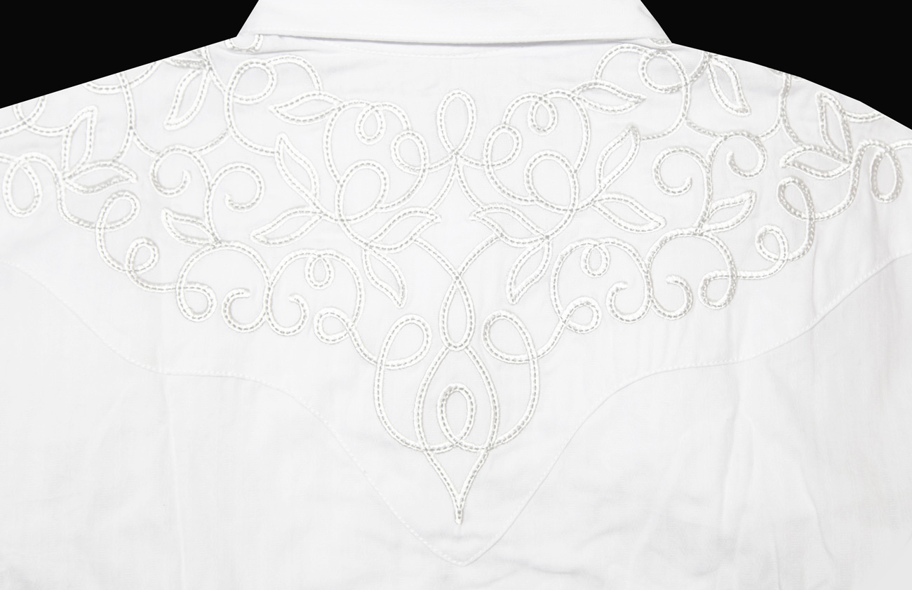 画像: パンハンドルスリム 刺繍 ヨーク ウエスタン シャツ（長袖・ホワイト）/Panhandle Slim Long Sleeve Western Shirt