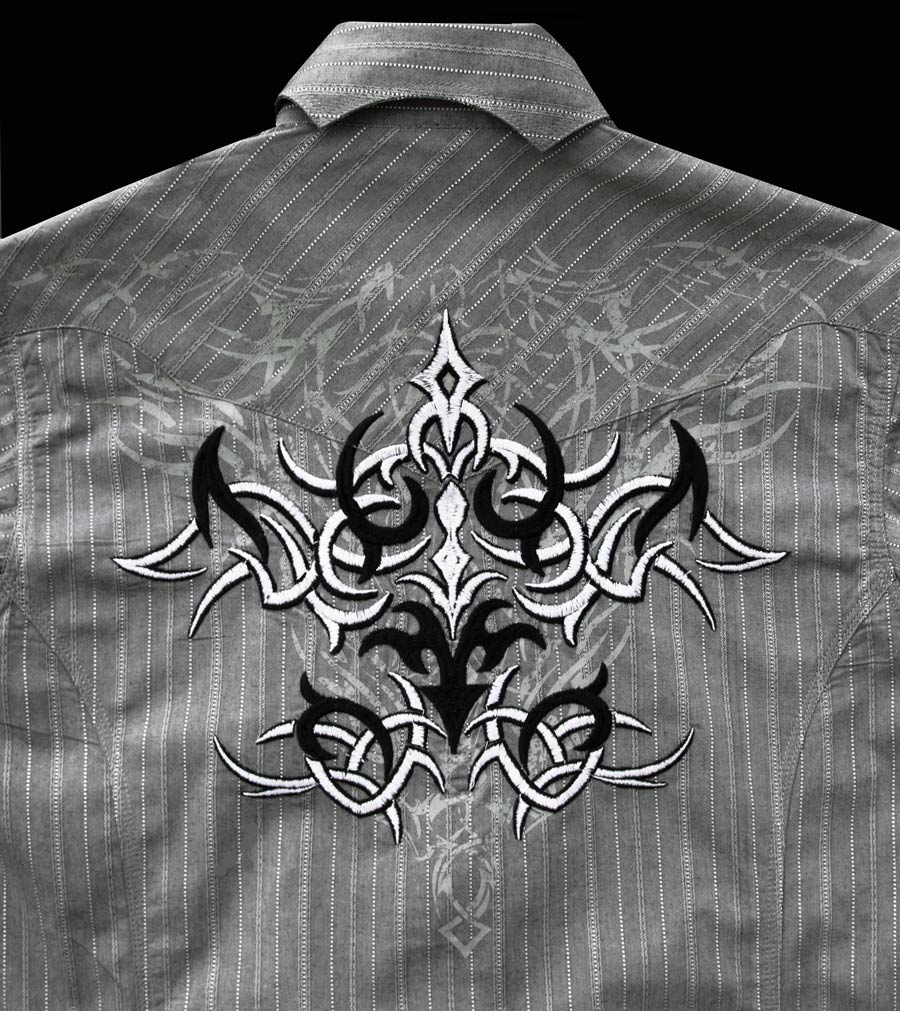 画像: パンハンドルスリム 刺繍 ウエスタン シャツ（グレー）/Panhandle Slim Western Shirt