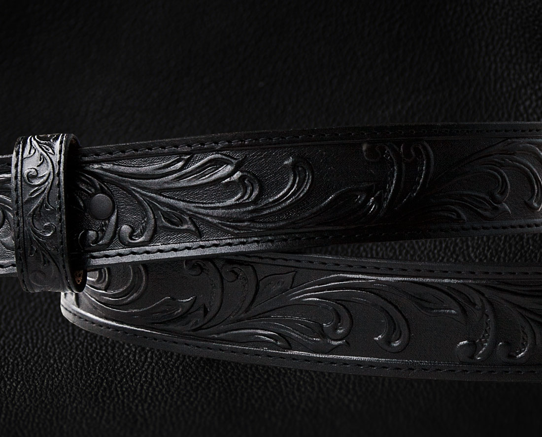 画像3: トニーラマ ウエスタン レザー ベルト（ブロンコライダー ブラック）/Tony Lama Western Leather Belt・1-1/2" WESTERLY RIDE BELT(Black)