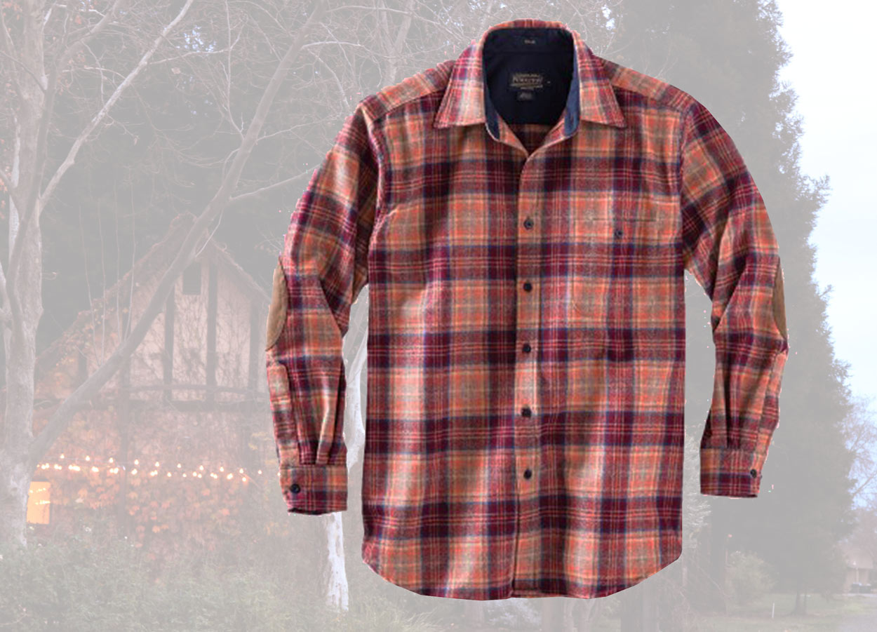 画像: ペンドルトン ウール シャツ・エルボーパッチ トレイルシャツ サンセットプラッド S/Pendleton Elbow-patch Trail Shirt (Sunset Plaid)