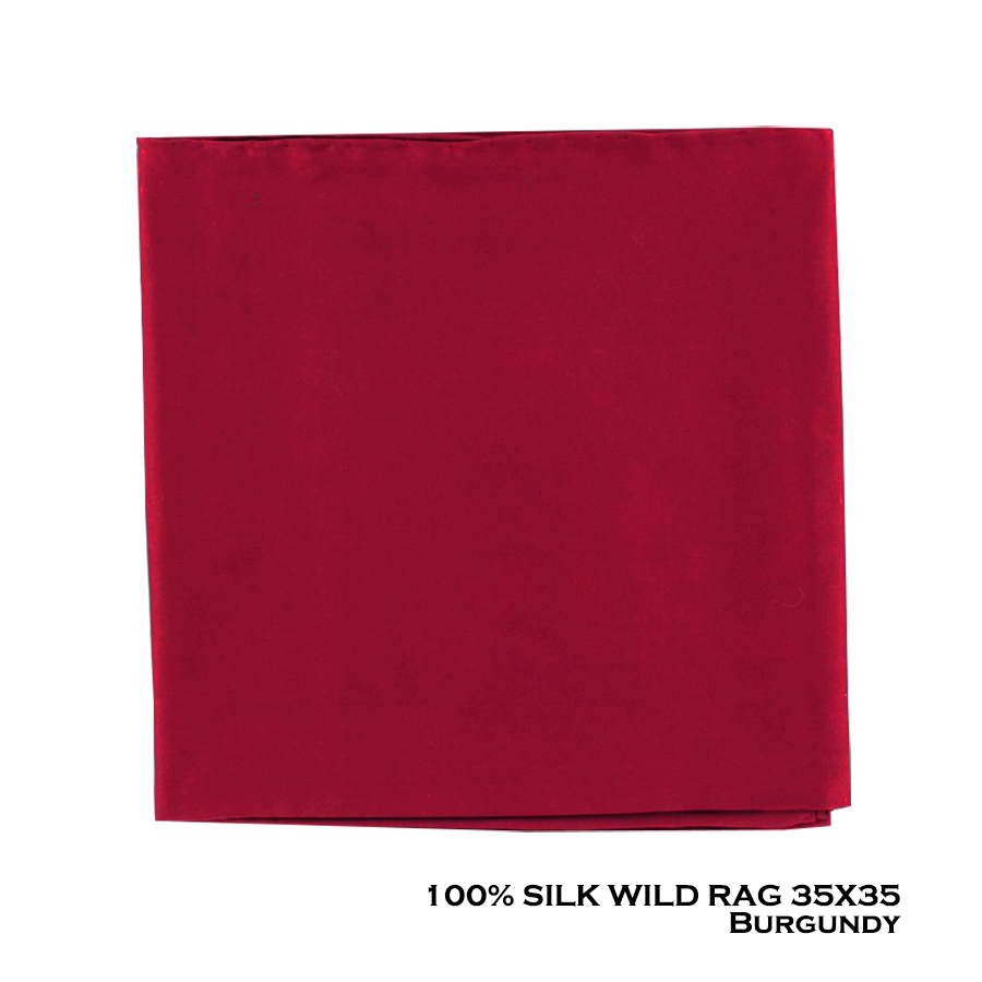 画像3: ワイルドラグ（カウボーイ大判スカーフ）ソリッド バーガンディー/100% Silk Wild Rags(Solid Burgundy)