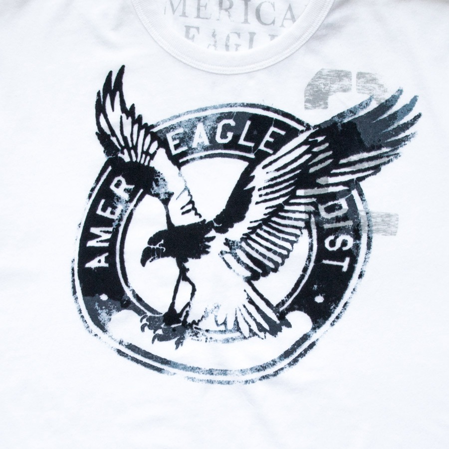 画像: アメリカン イーグル アウトフィッターズ 半袖 Tシャツ（ホワイト・イーグル）L/American Eagle Outfitters T-shirt