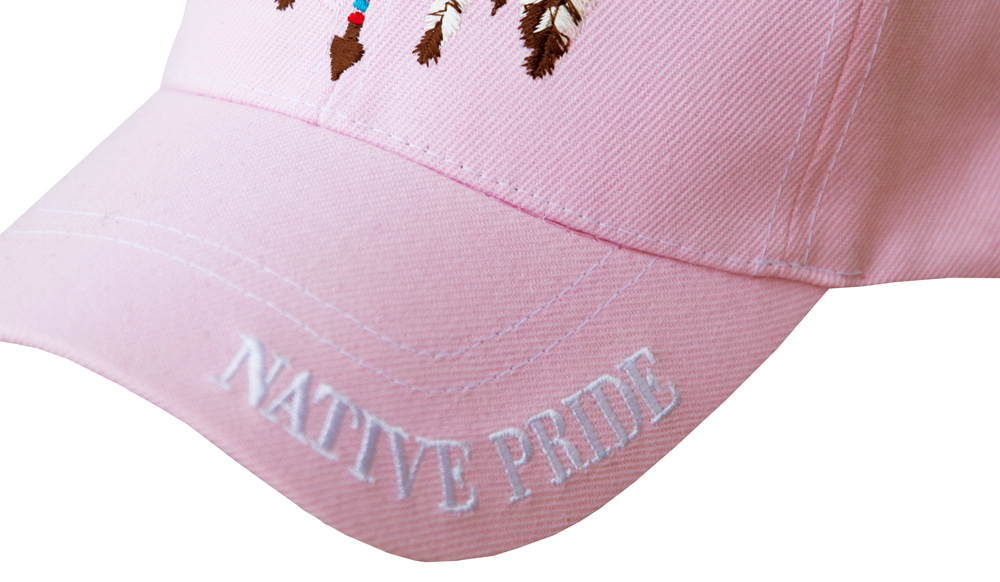 画像2: ネイティブプライド シャドウつき 刺繍 キャップ アメリカンイーグル＆フェザー（ ピンク）/Native Pride Cap American Eagle&Feather(Pink)