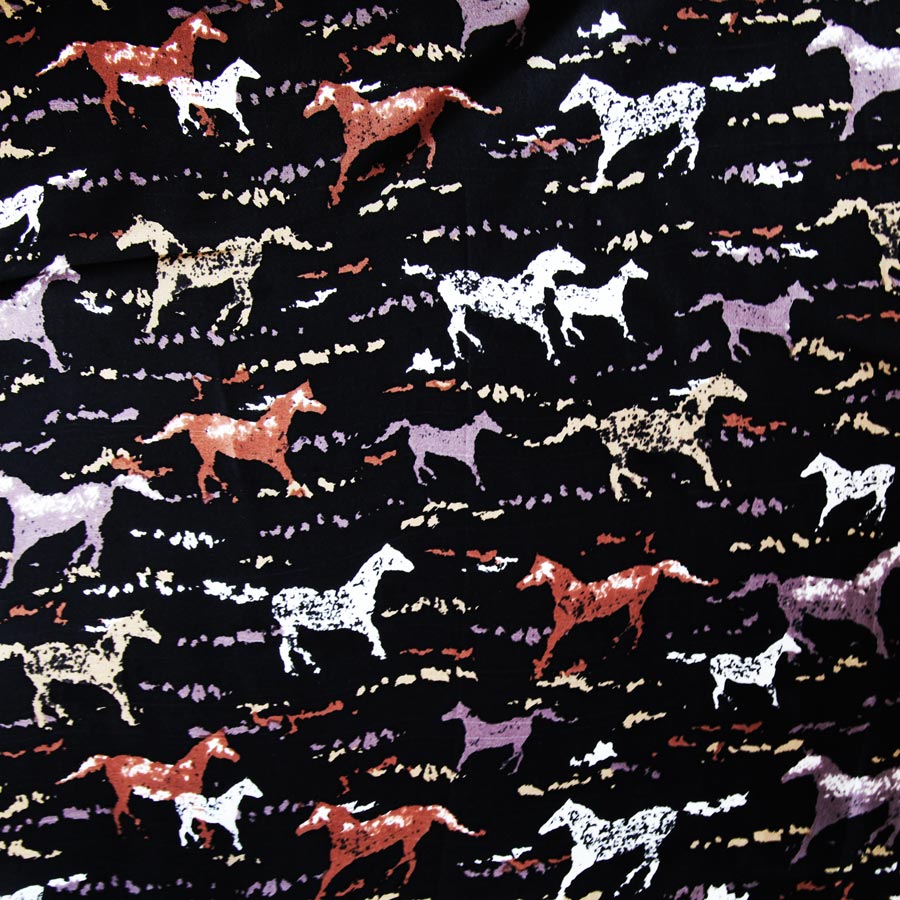 画像: シルク ワイルドラグ（カウボーイ大判スカーフ）ホース/100% Silk Wild Rags(Horses)