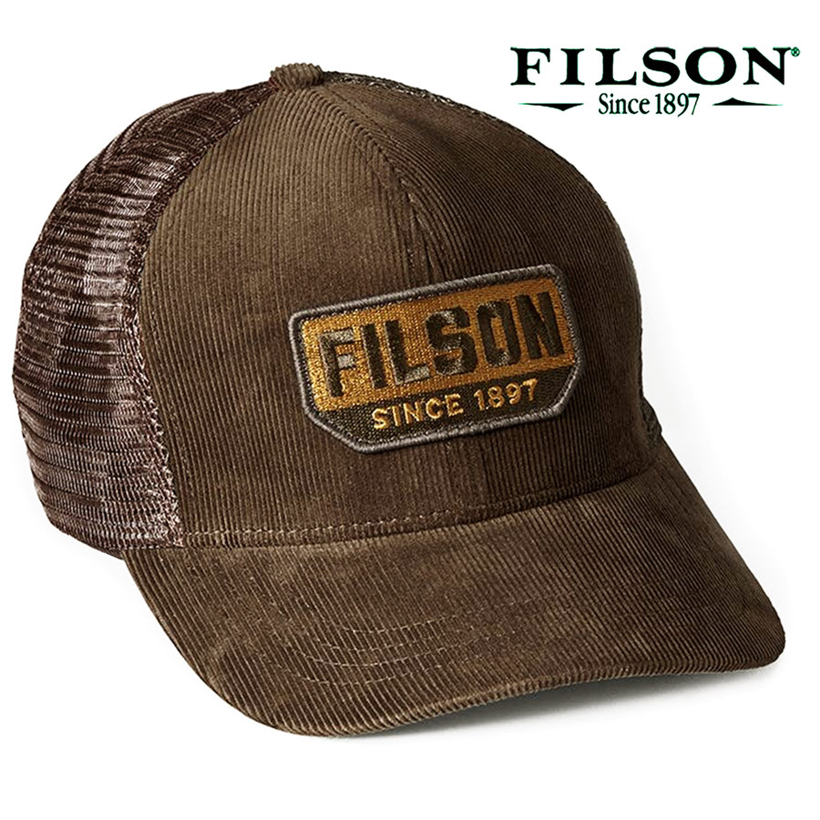 画像1: フィルソン コーデュロイ ロガー メッシュ キャップ（ブラウン）/Filson Corduroy Logger Mesh Cap(Brown)