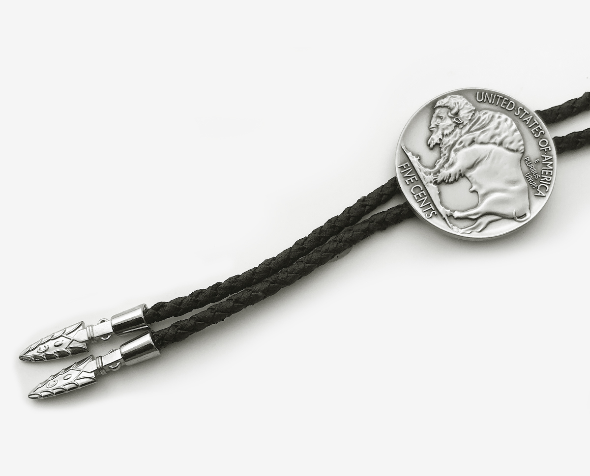 画像2: ウエスタン ボロタイ バッファロー/Western Bolo Tie Buffalo