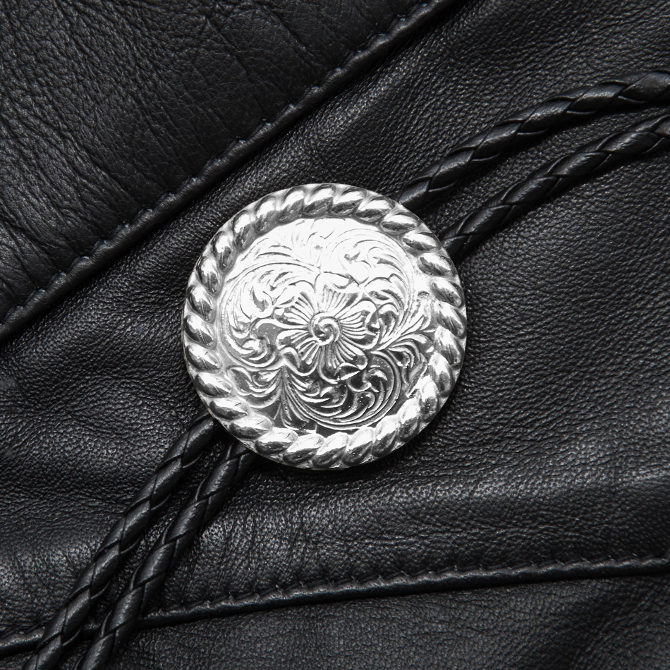 画像1: ウエスタン ボロタイ ロープエッジ&フローラル/Western Bolo Tie