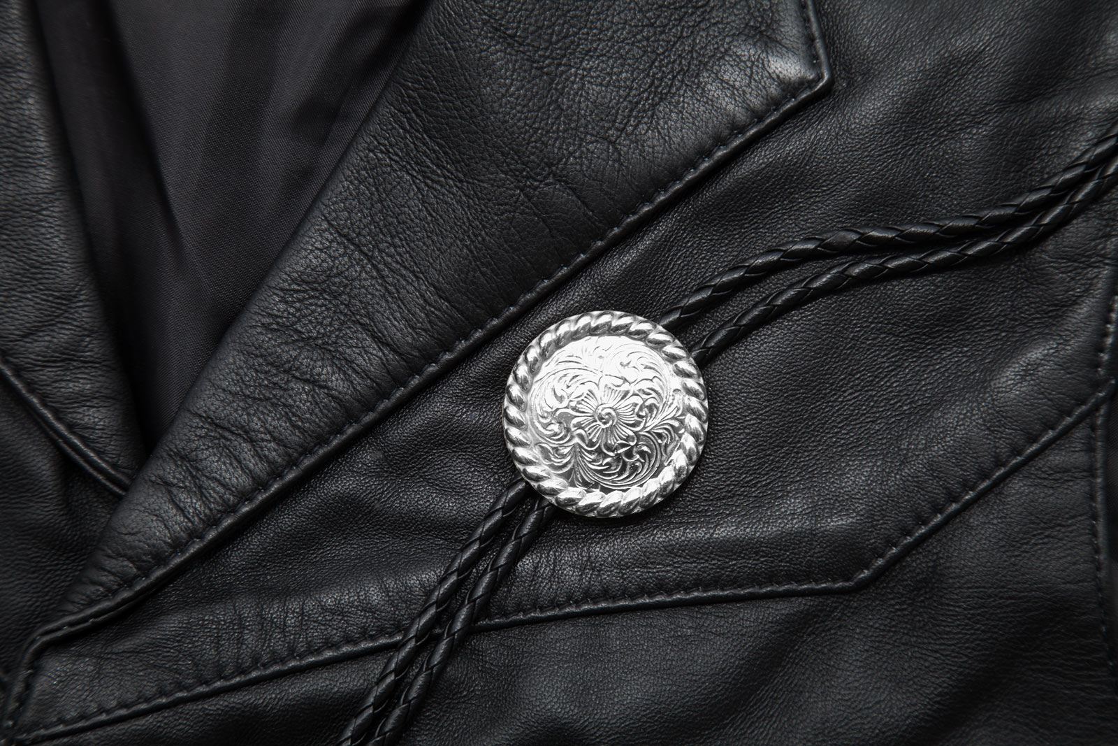 画像2: ウエスタン ボロタイ ロープエッジ&フローラル/Western Bolo Tie