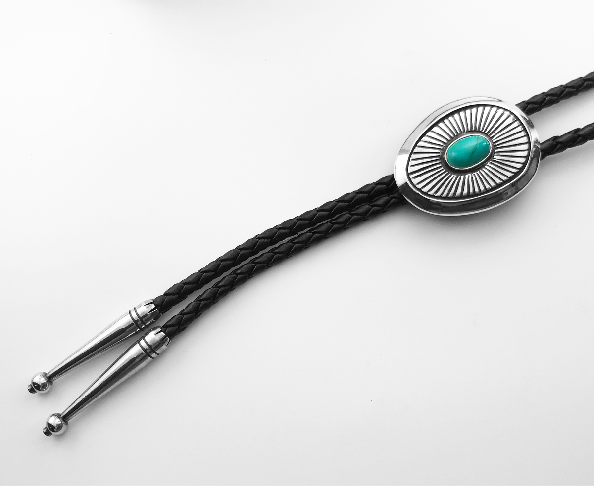 画像: ボロタイ ターコイズ・シルバー/Bolo Tie