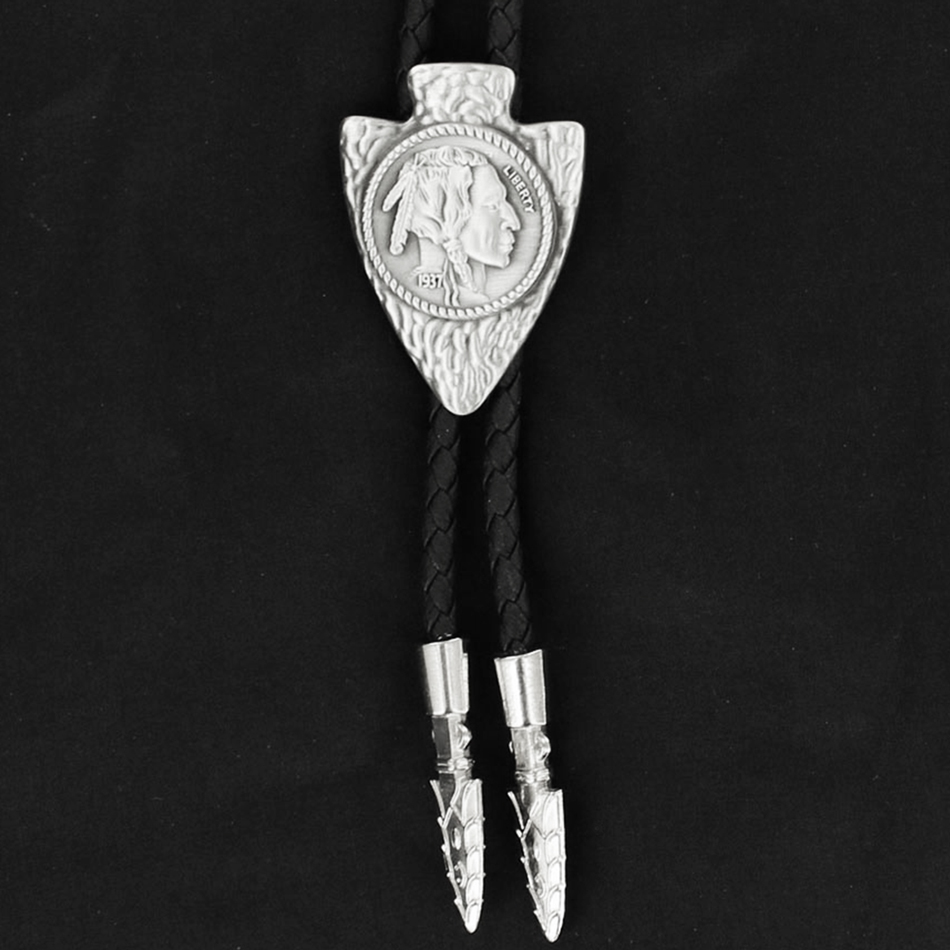 画像1: ウエスタン ボロタイ 5セントインディアン アローヘッドチップ/Western Bolo Tie 5cent Coin Arrowhead Tips