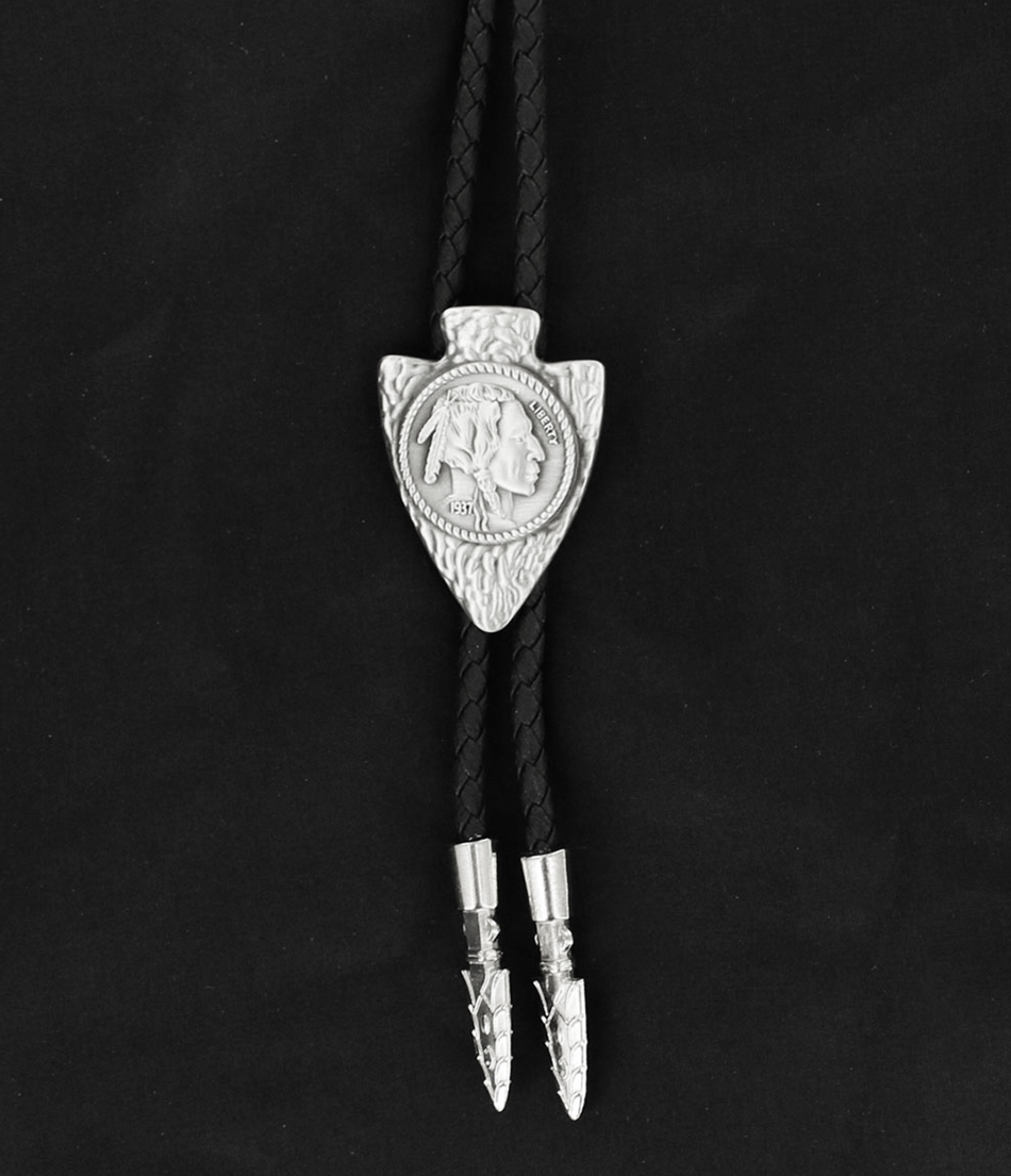 画像: ウエスタン ボロタイ 5セントインディアン アローヘッドチップ/Western Bolo Tie 5cent Coin Arrowhead Tips