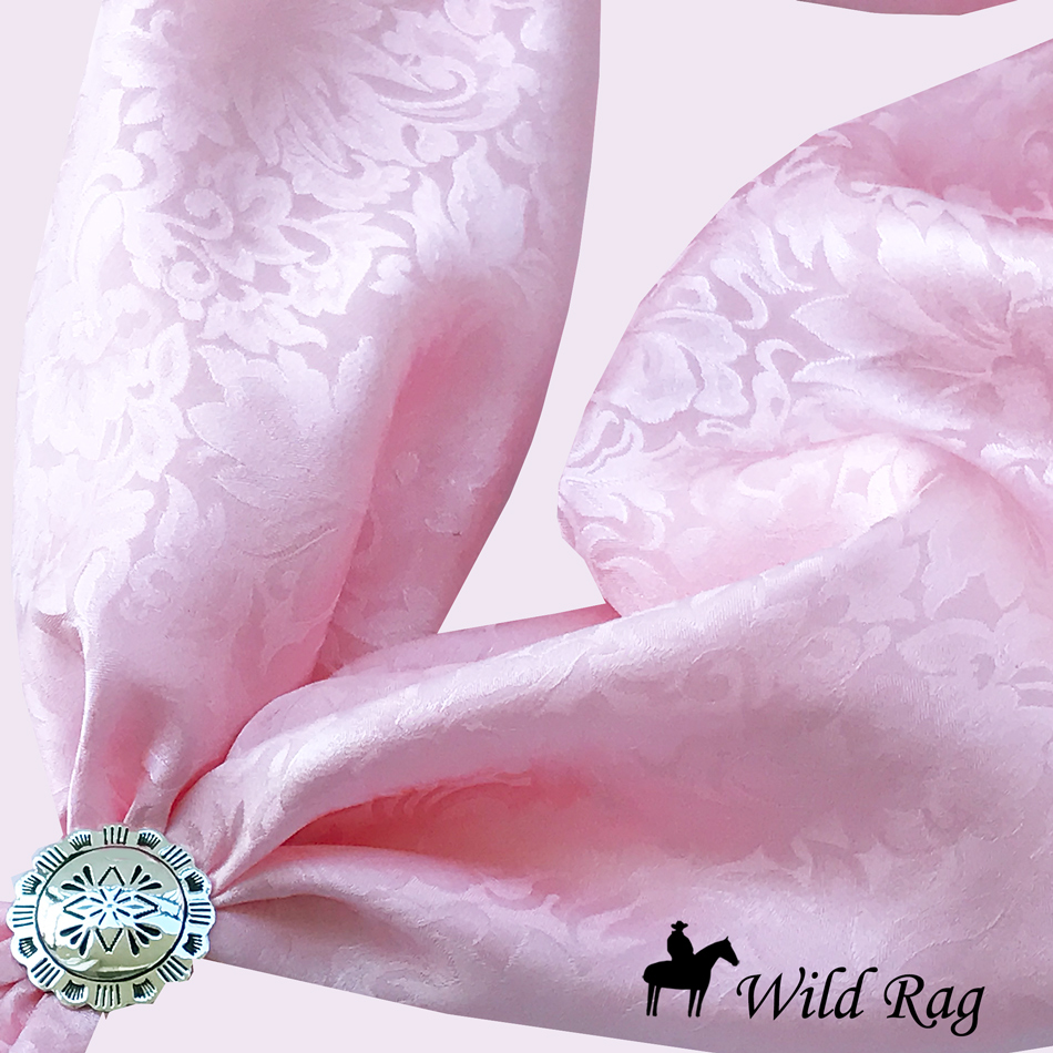 画像: ワイルドラグ（カウボーイ大判スカーフ）ライトピンク/100% Silk Wild Rags(Light Pink)