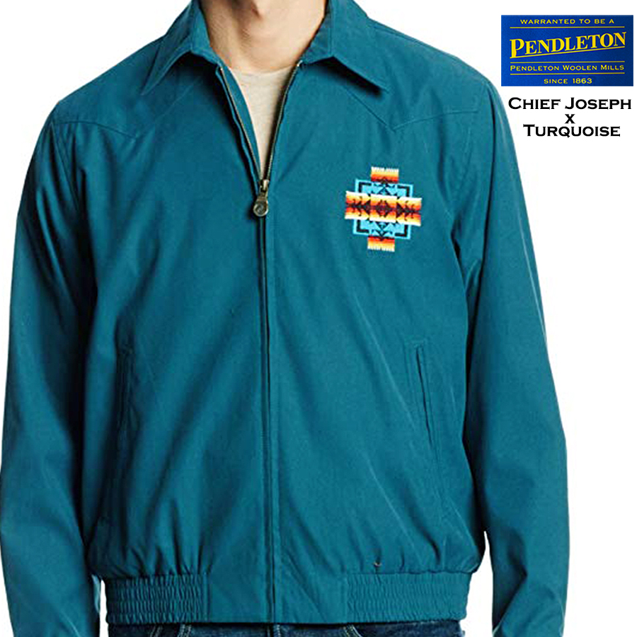 画像1: ペンドルトン チーフジョセフ ジャケット ターコイズ/Pendleton Jacket(Chief Joseph Turquoise)
