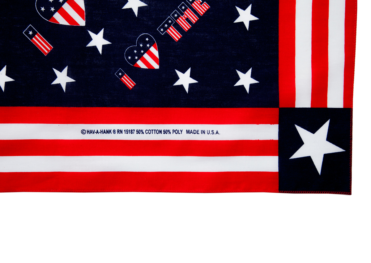 画像4: ハバハンク バンダナ アイ❤ラブ U.S.A アメリカ国旗 星条旗 ★スター ❤ハート/HAV-A-HANK Bandana I LOVE THE U.S.A