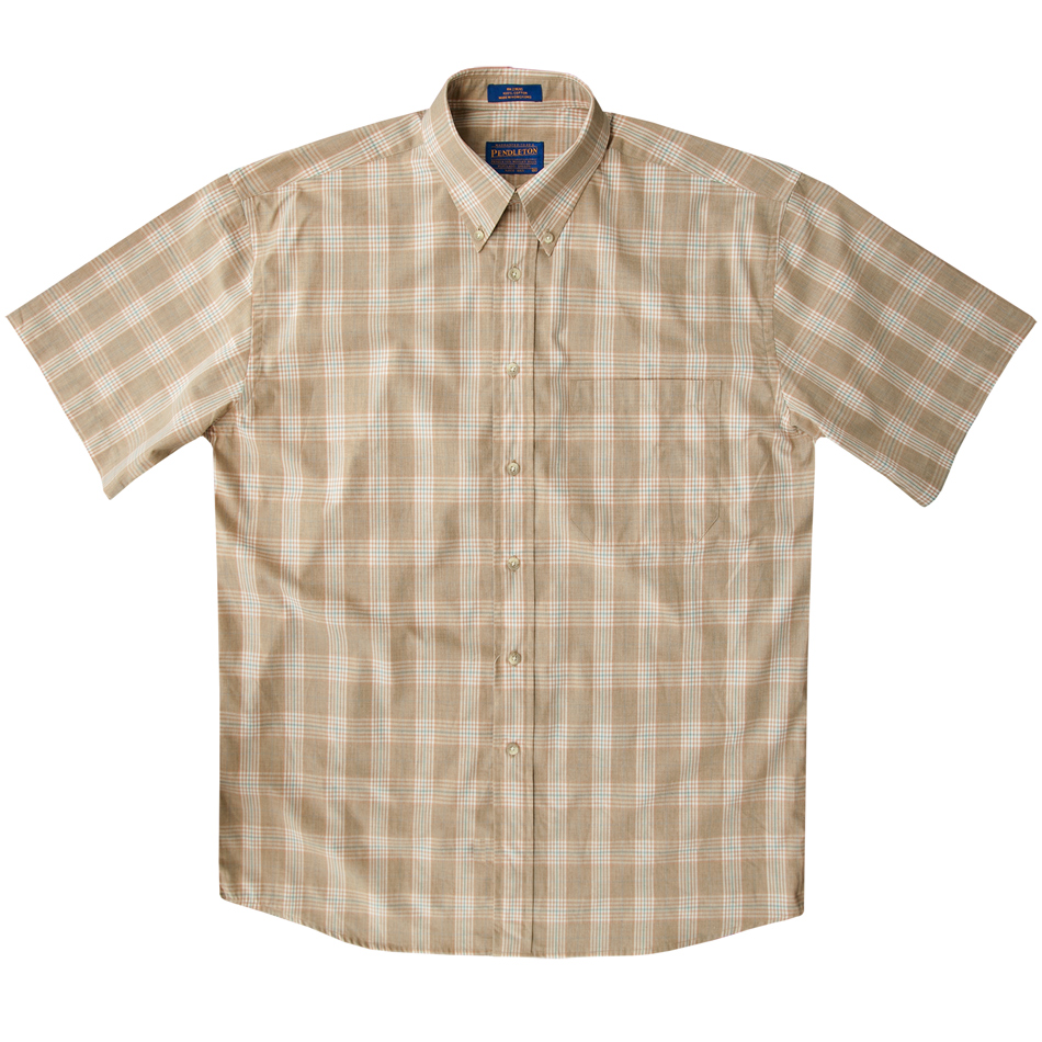 画像2: ペンドルトン 半袖 シャツ（タン/ブルー）/Pendleton Plaid Shortsleeve Shirt(Tan)