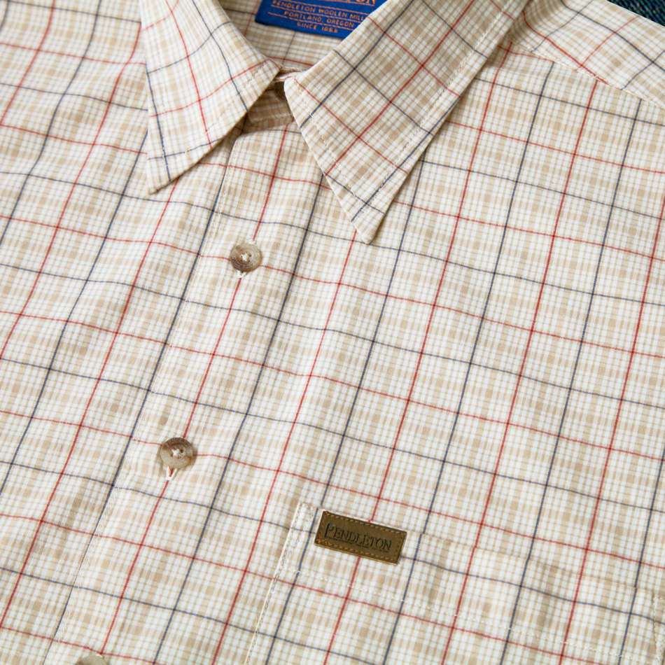 画像: ペンドルトン 半袖 コットン シャツ（タン）大きいサイズ/Pendleton Shortsleeve Shirt(Tan)