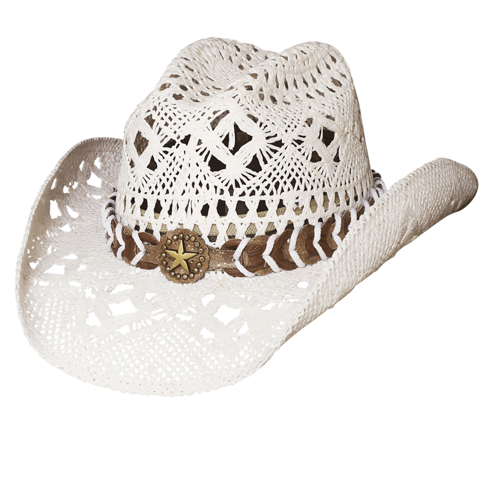画像: ブルハイド ウエスタン ストローハット ノーティガール（スター・ホワイト）/Bullhide Cowboy Straw Hat Naughty Girl(White)