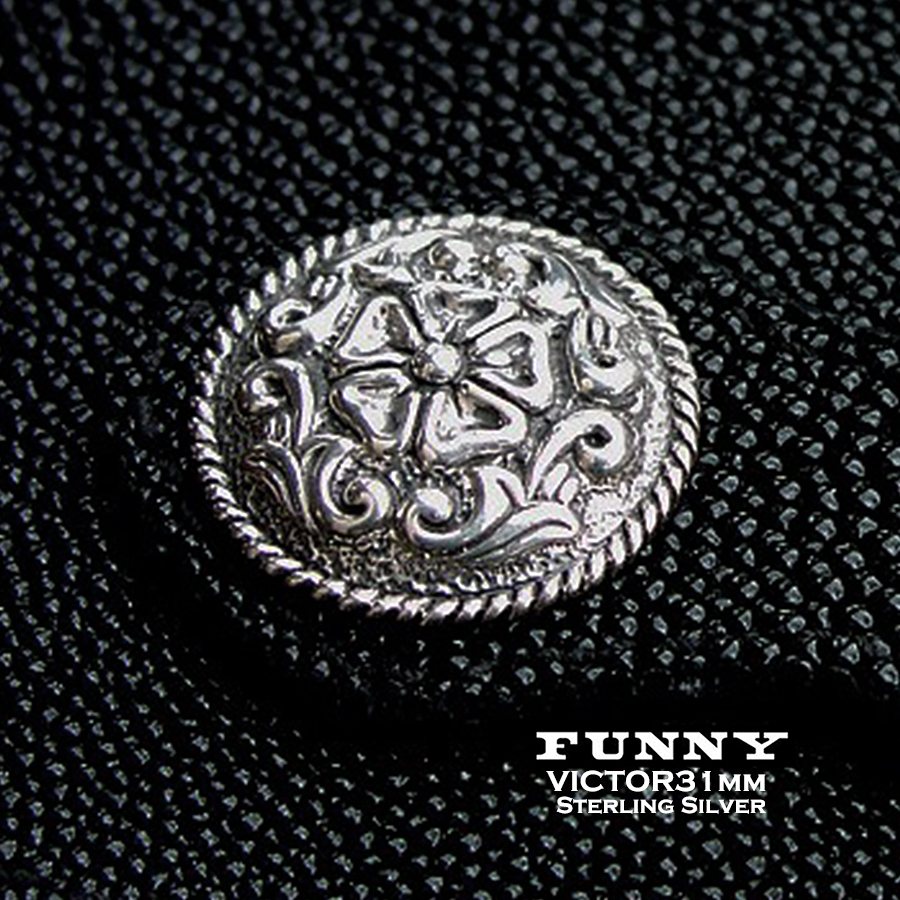 画像1: ファニー 31mm 925 スターリングシルバー ビクター コンチョ/Funny 31mm VICTOR Concho